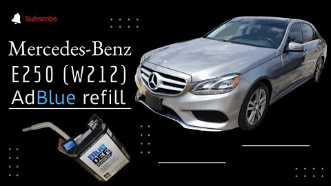 HOW TO REFILL MERCEDES BENZ E250 (W212) AdBlue