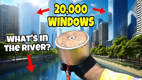 Magnet Fishing Deep River Below 20,000 Skyscraper Windows - What Will I Find?