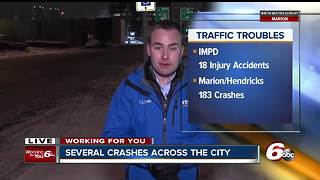 Weather causes dozens of accidents across central Indiana