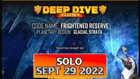 Deep Rock Galactic Elite Deep Dive – September 29 2022 – Frightened Reserve