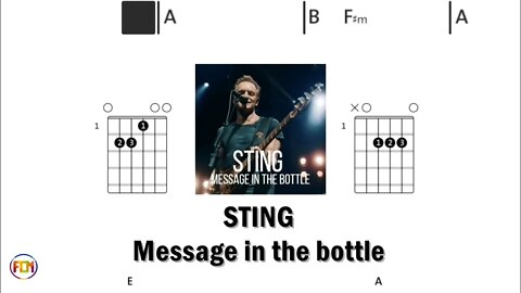 STING (THE POLICE) Message in the bottle - (Chords & Lyrics like a Karaoke) HD