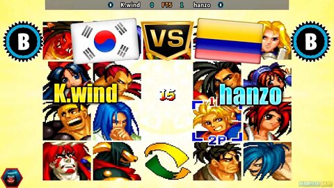 Samurai Shodown IV (K.wind Vs. hanzo) [South Korea Vs. Colombia]