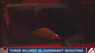 Three shot while riding in car