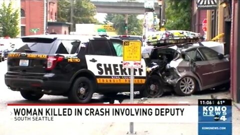 Seattle Cop Crashes Patrol SUV Into Parked Cars Killing One Woman!