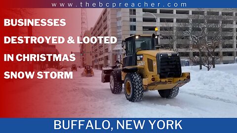 Businesses Destroyed & Looted In Christmas Snow #christmas #business #snow #storm #video