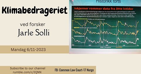 2023-11-06 Klimabedrageriet ved forsker Jarle Solli - Q&A