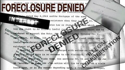 FORECLOSURE DENIED - HOW TO STOP THE COUNTERFEITING BANKING MAFIA FROM FORECLOSING ON YOUR HOUSE!!