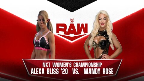 WWE 2k22 Mandy Rose VS Alexa Bliss Match