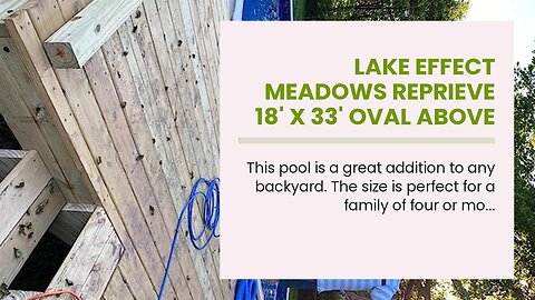 Lake Effect Meadows Reprieve 18' x 33' Oval Above Ground Swimming Pool 52" Height