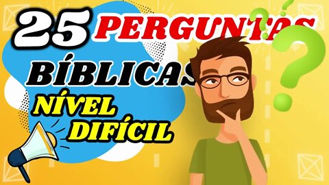 25 Bible Questions Hard Level #2 - Test Your Knowledge of God's Word - Bible Quiz / 25 Perguntas Bíblicas Nível Difícil #2 - Teste o seu Conhecimento da Palavra de Deus - Quiz Bíblico