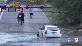 Roadway flooding in Pima County