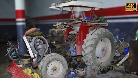 Full Restoration Of Old Massey Ferguson 260 Tractor Engine | Cracked Engine Block | Fix Amazing