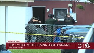 Palm Beach County deputy shot while serving search warrant at home