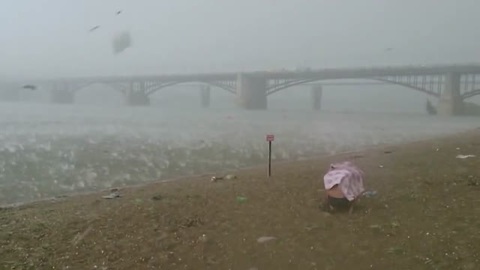 This Hailstorm Caught Beachgoers In Russia By Complete Surprise