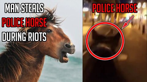 Man Steals Police Horse During George Floyd Protests/Riots
