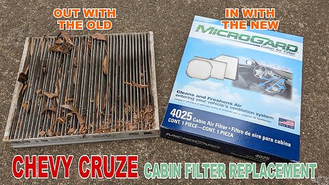 Chevy Cruze Cabin Air Filter Replacement - Gen 1 - 1 Tool and 5 Minutes