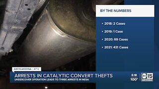 Three arrests made in catalytic converter thefts in Mesa
