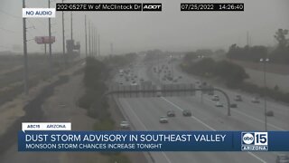 Dust storm advisory in Southeast Valley