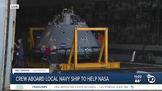 Local crew aboard Navy ship help NASA