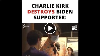Charlie Kirk Destroys Biden Supporter