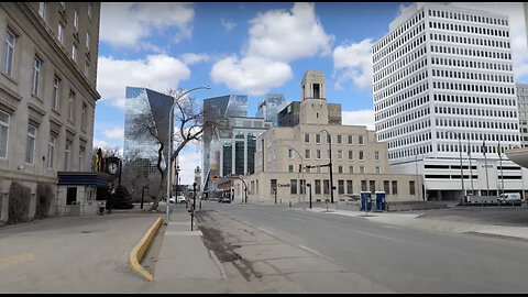 Walking in Regina, April 8, 2024: Downtown during the partial eclipse