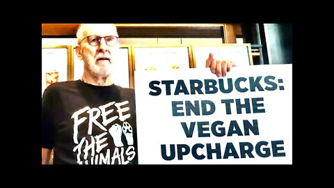 James Cromwell goes crazy for PETA at a NYC Starbucks