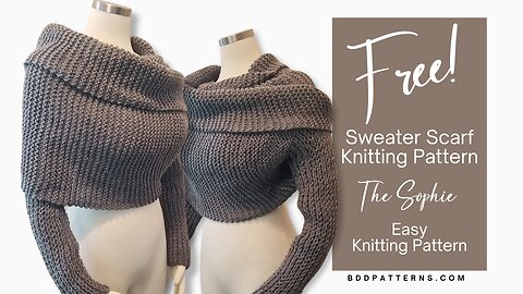 Wrap Yourself In Warmth With This FREE Sweater Scarf Knitting Pattern