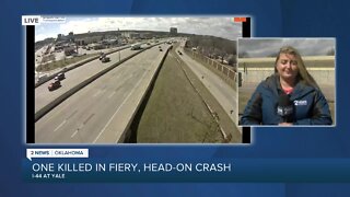 Driver dead after head-on crash with semi-truck on Tulsa highway