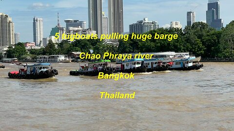 Chao Phraya river view from Chao Phraya Sky Park in Bangkok Thailand