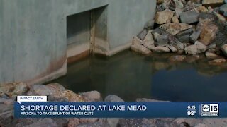 Officials declare first-ever water shortage at Lake Mead