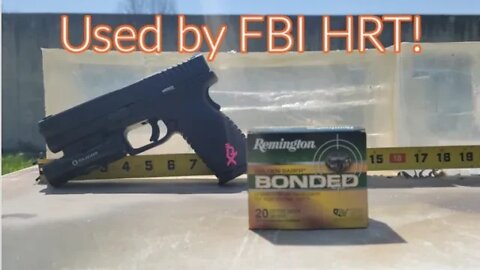 Remington Golden Saber Bonded 185gr 45 ACP Gel Test