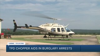 Tulsa police credit helicopter in burglary arrests