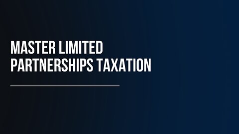 Master Limited Partnerships Taxation