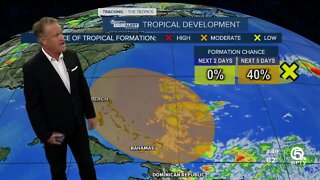 Chances for tropical disturbance increase to 40%