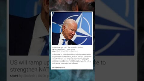 US will ramp up its forces in Europe to strengthen NATO: says Biden