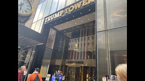 Outside of Trump Tower on indictment day￼ #UCNYNEWS