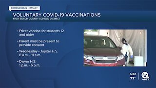 Mobile vaccinations start this week for Palm Beach County students