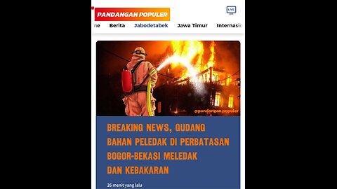 Kebakaran Gudang Peluru di Gunung Putri Bogor Banyak Ledakan