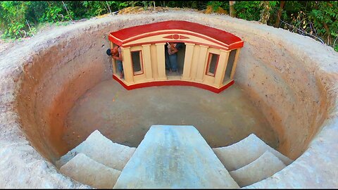 25Day We Build Temple Underground Villa House Water Slide To Tunnel Underground Swimming Pool