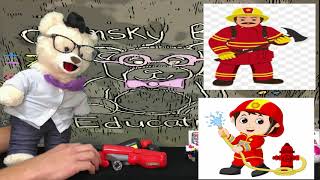 Go on a visit to a Fire House with Chumsky Bear | Surprise Toy Opening | Educational Videos for Kids