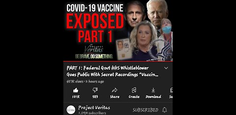 Project Veritas Federal Govt HHS Whistleblower on Vaccine "Evil at the Highest Level" Part 1