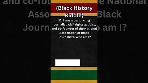 Black History Riddle 011