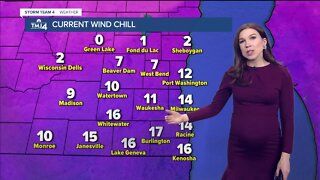 Few flurries, temps drop into the 20s Friday afternoon