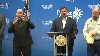 Governor Ron DeSantis talks about Hurricane Ian in Pinellas County