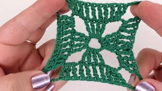 How to crochet simple square tutorial