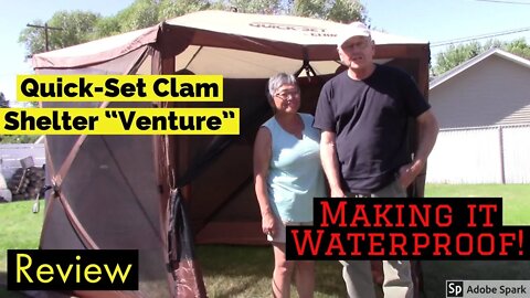 Quick-Set Clam Shelter "Venture", Making It Waterproof!