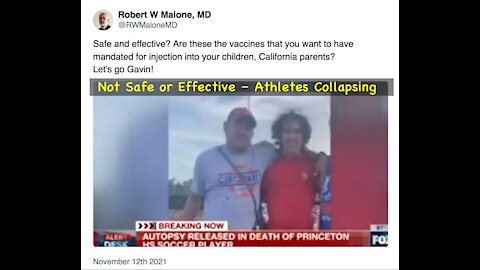 Not Safe or Effective – Athletes Collapsing