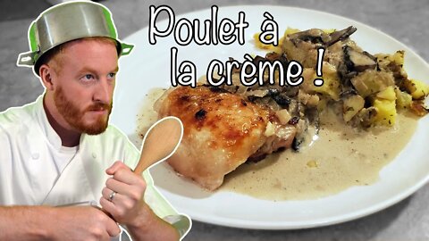 POULET à la CRÈME et aux CHAMPIGNONS 🐔🐄🍄 (Recette Délicieuse)