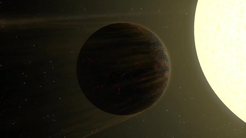 Artist's impression of 55 Cancri e "two-faced" planet