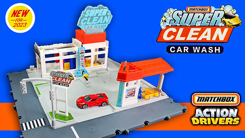 Matchbox Action Drivers Super Clean Car Wash Playset with Lights and Sounds